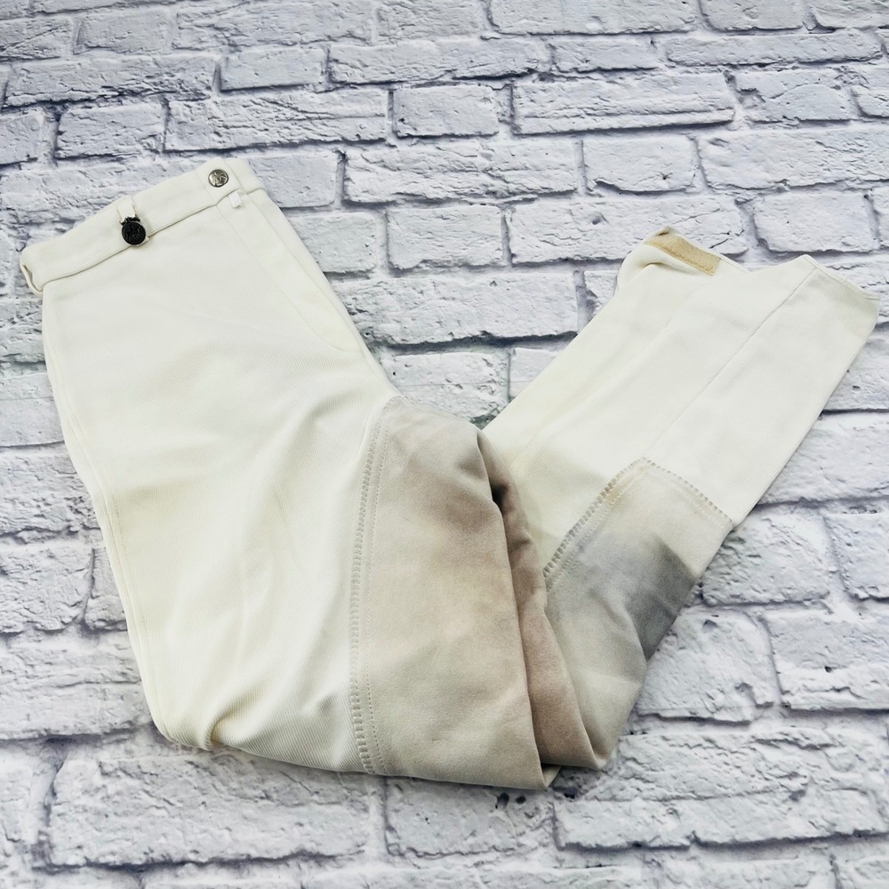 Pikeur Womens 30L White Full Seat Breeches Riding Pants Equestrian